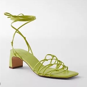 Lime strappy sandals